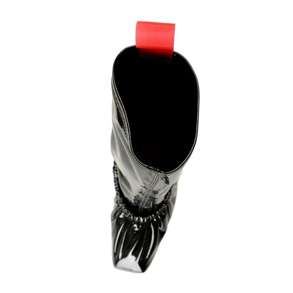 Scuderia Ferrari Women's Black Patent Leather Heeled Booties Shoes US 10 IT 40 - Picture 7 of 8